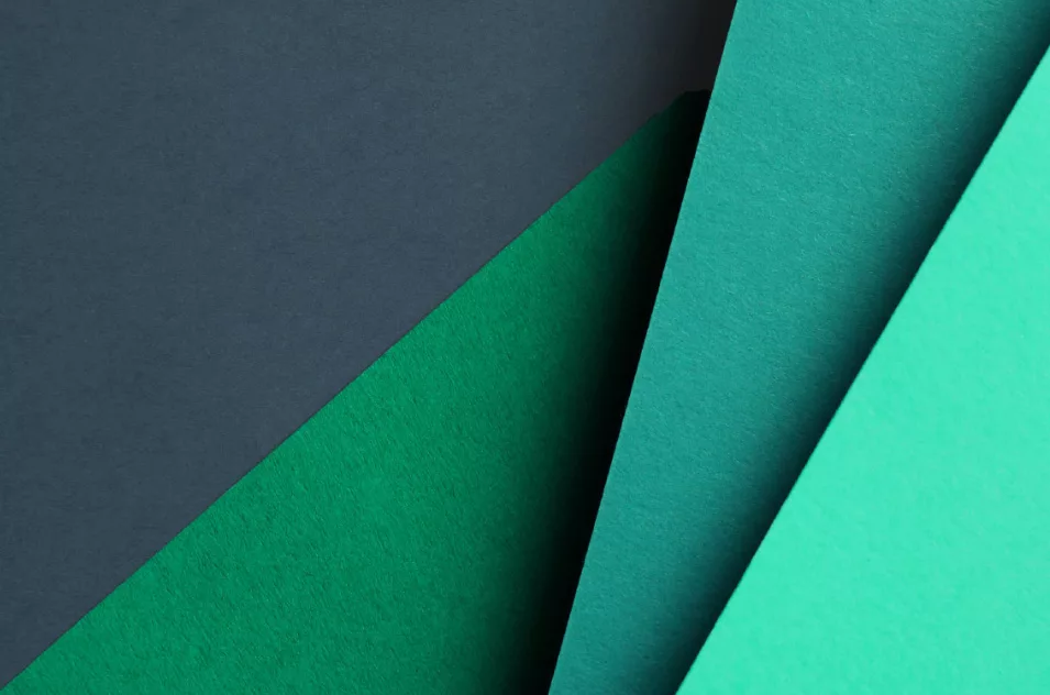 Abstract geometric shapes in various tones.